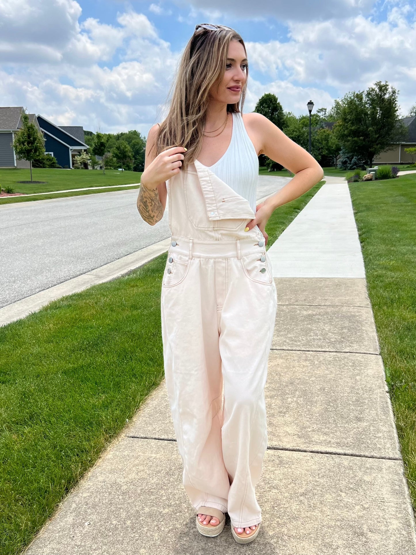 Barrel Denim Overalls