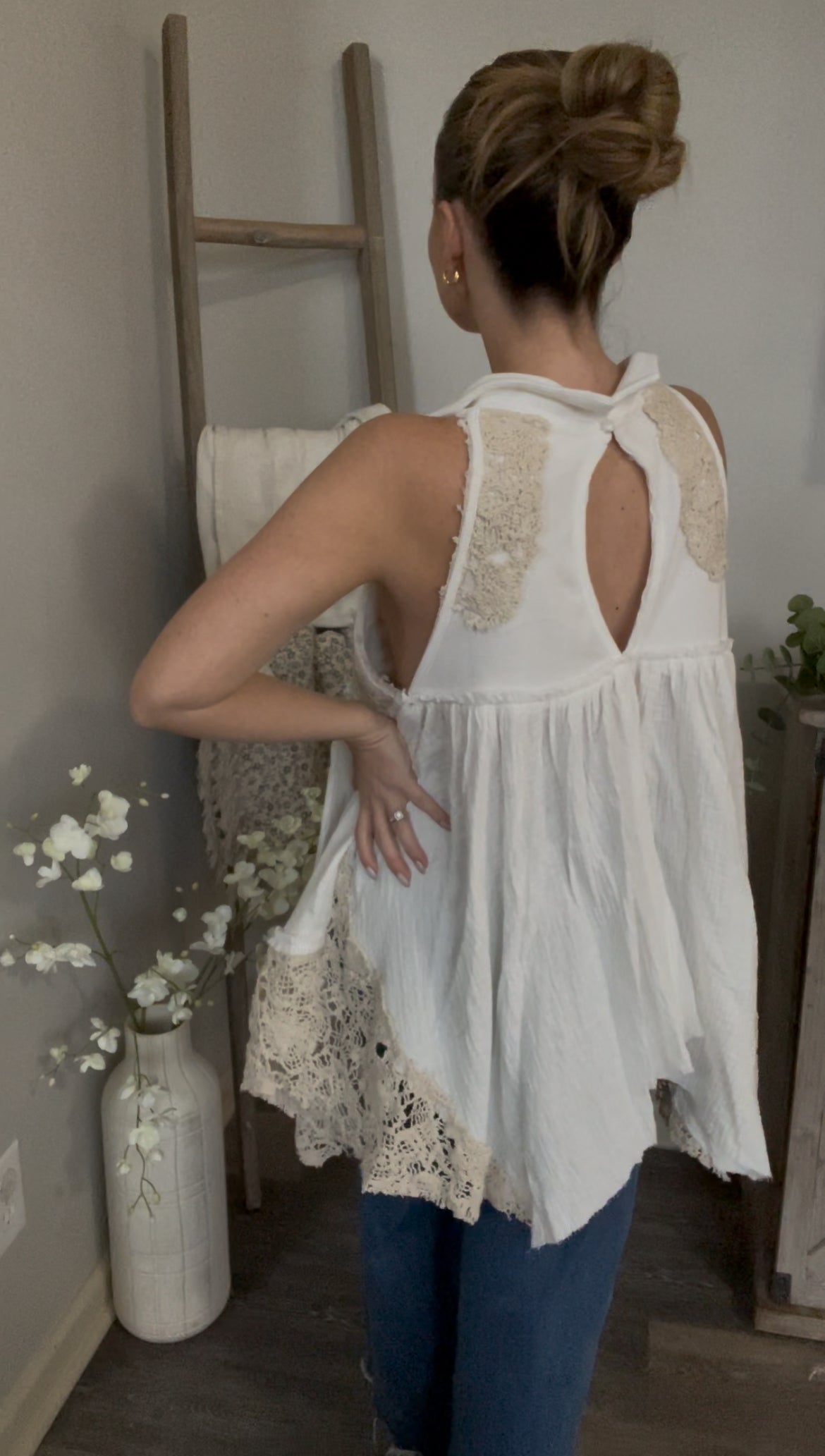 White Flow Crochet Top