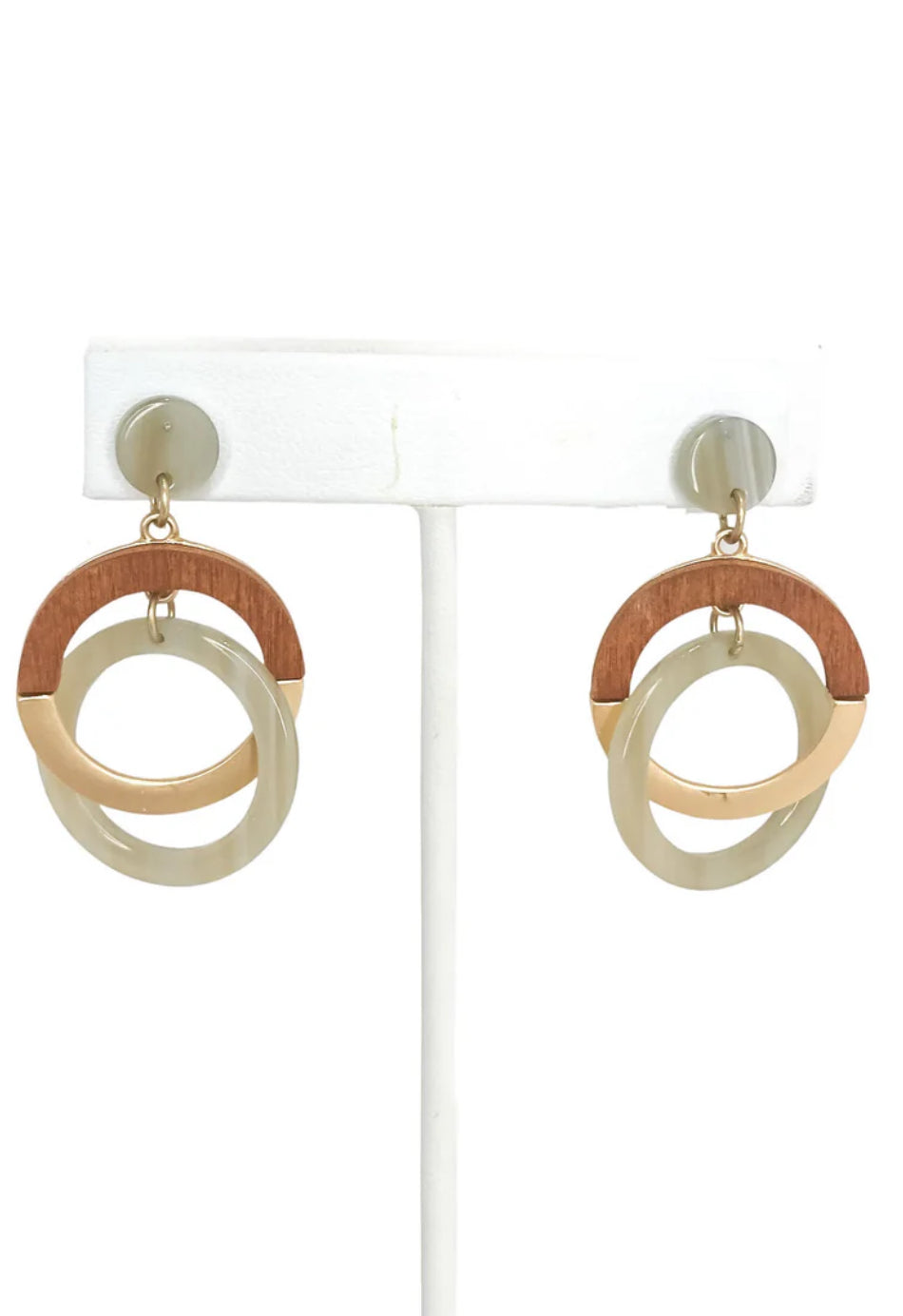 Neutral Drop Circles Earrings