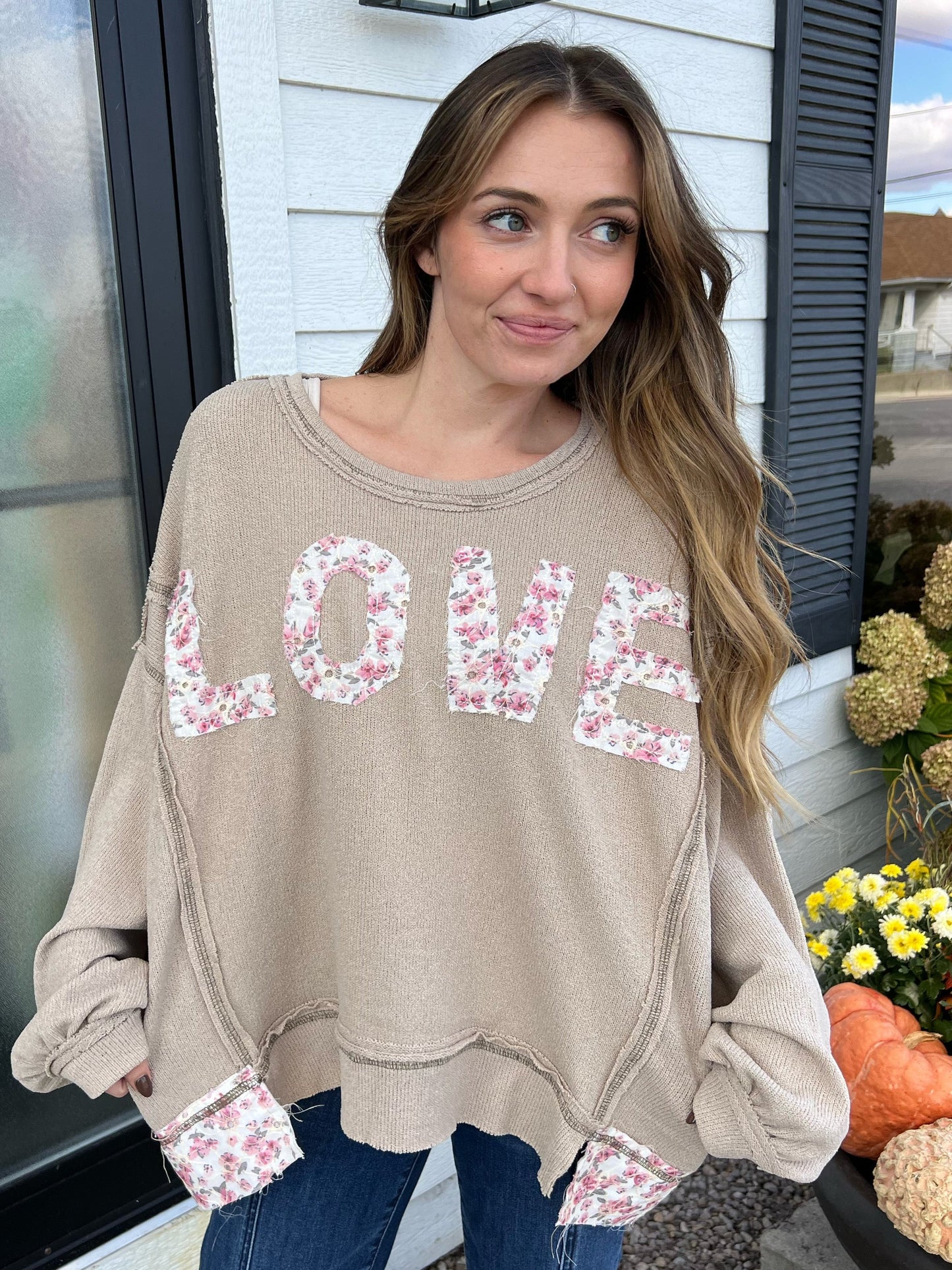 Pink Floral Love Top