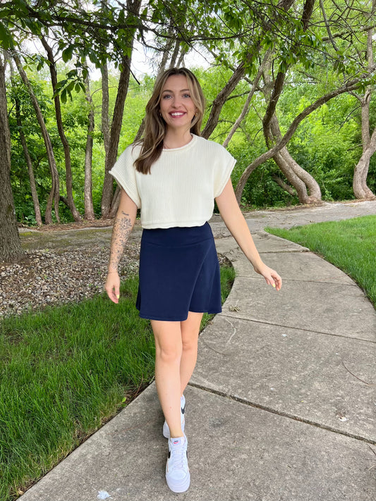 Soft Navy Modal Skirt