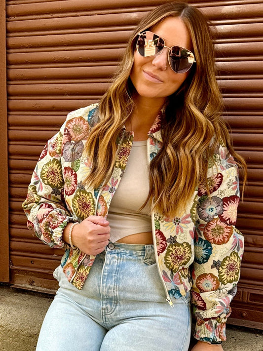 Vintage Floral Pattern Jacket